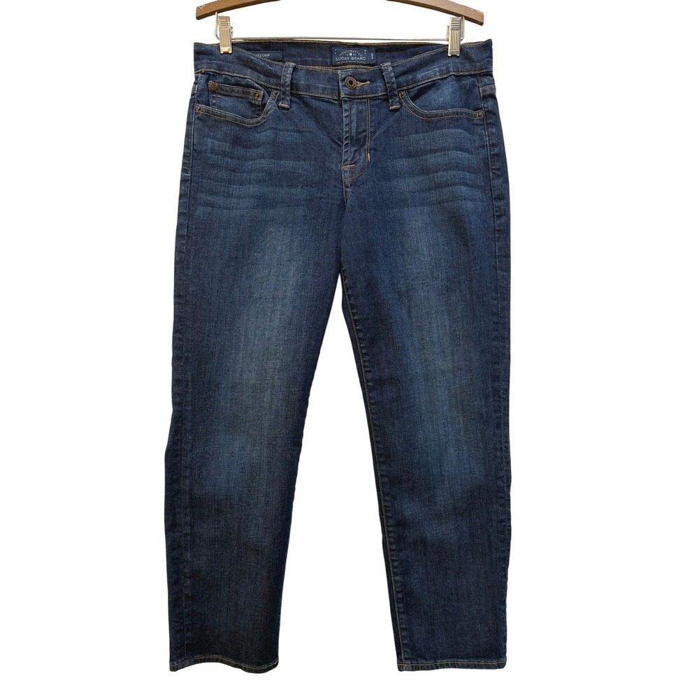 Lucky Brand Sweet Crop Jeans Women's‎ 8/29 Dark Wash Stretch Mid Rise Cropped